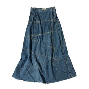 Hysteric Glamour y2k 00s Maxi Denim Skirt Women Japanese Size W26 L35
